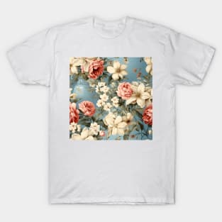 Shabby Chic Flowers Pattern 21 T-Shirt